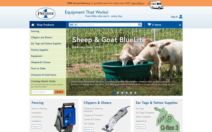 Screenshot von premier1supplies.com