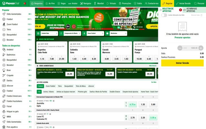 Screenshot of premierbet.co.ao