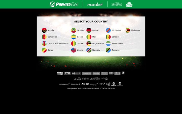 Skjermbilde av premierbet.com