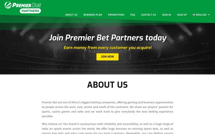 Screenshot του premierbetpartners.com