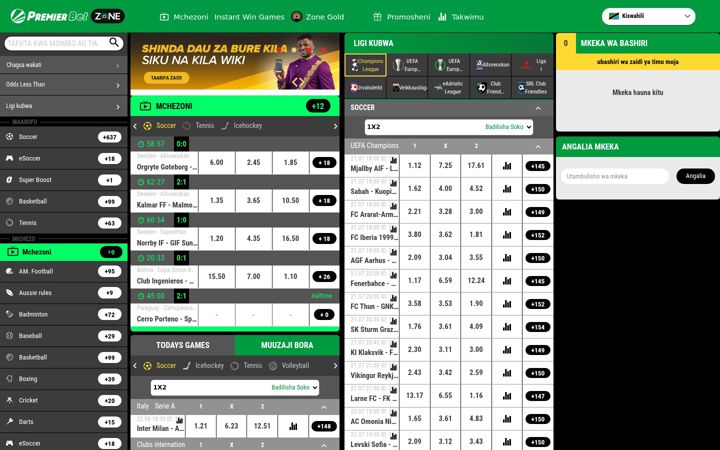 Screenshot of premierbetzone.co.tz