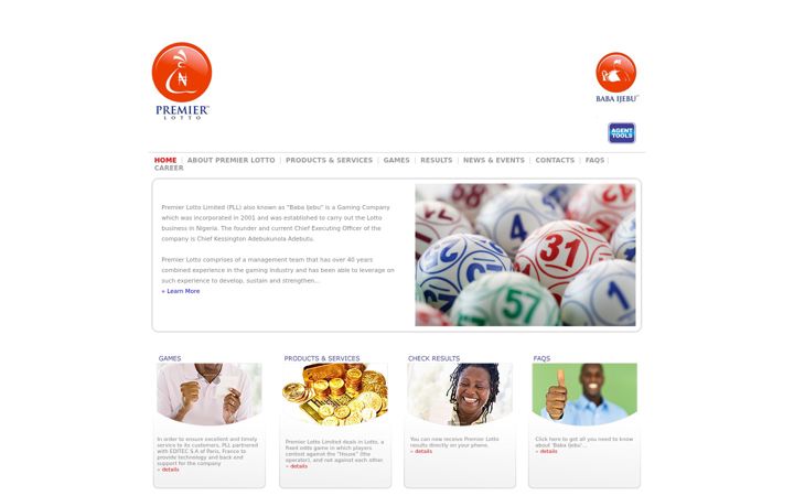 Screenshot of premierlottong.com
