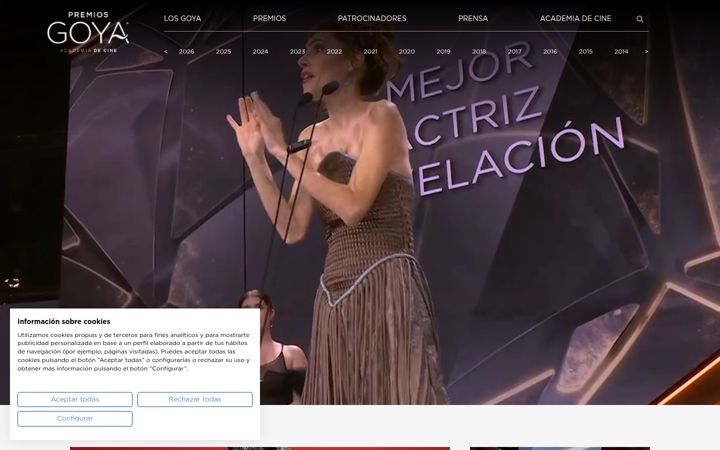 Screenshot of premiosgoya.com