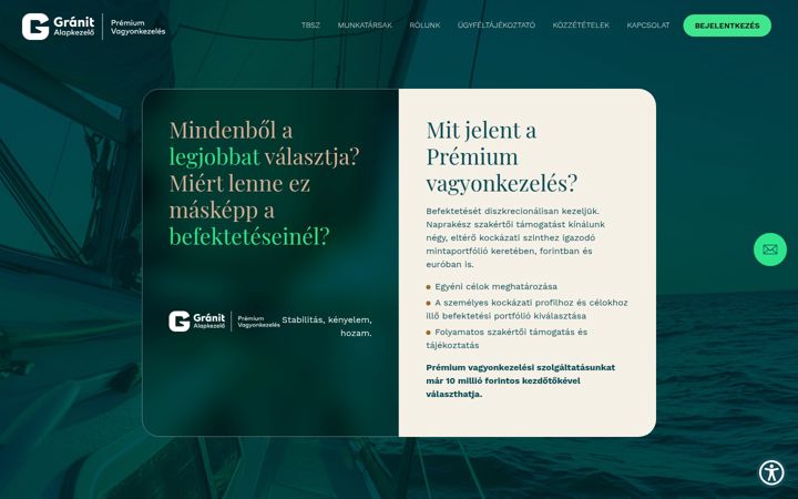Screenshot ta' premium-vagyonkezeles.hu