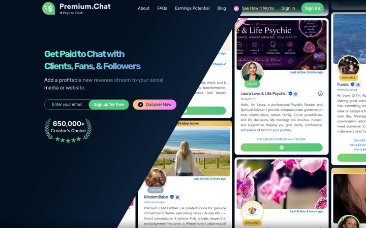 Screenshot of premium.chat