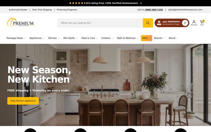 Posnetek zaslona premiumhomesource.com