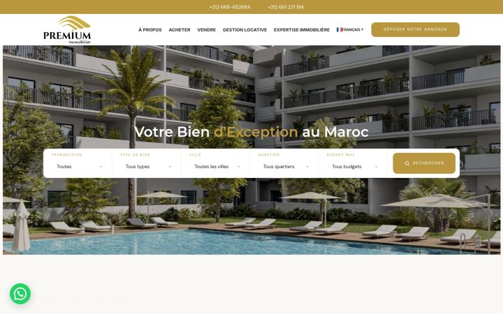 Screenshot von premiumimmobilier.ma