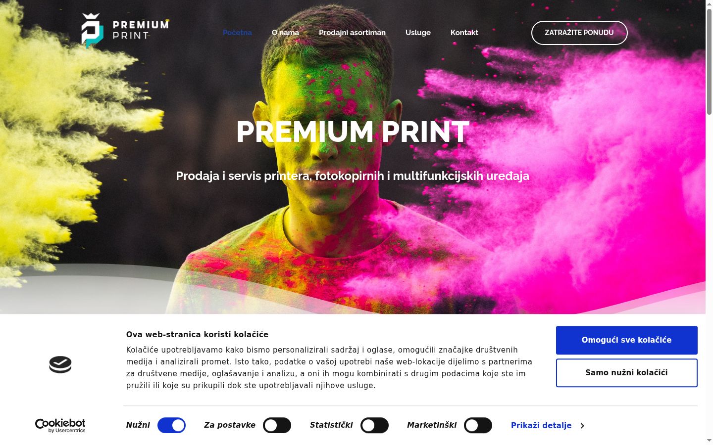 Zrzut ekranu banera zgody wyświetlanego przed jakąkolwiek interakcją