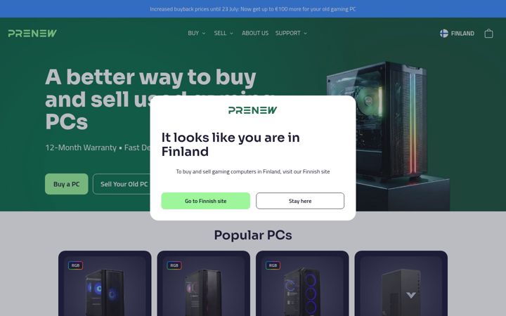 Screenshot of prenew.com