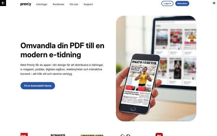 Screenshot of prenly.com
