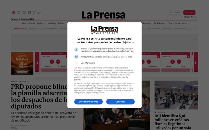 Screenshot von prensa.com