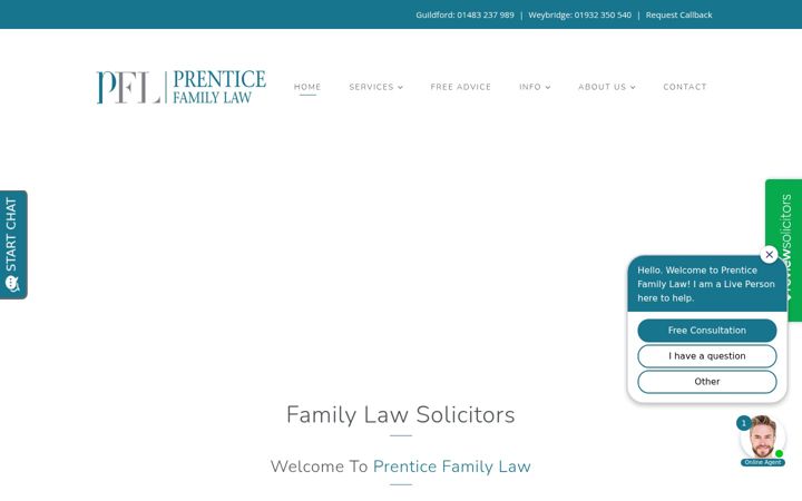 Screenshot of prenticefamilylaw.co.uk