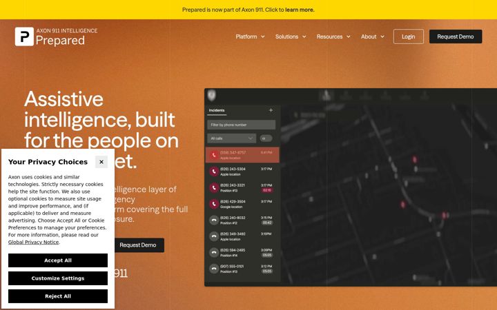 Screenshot of preparedapp.com
