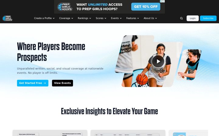 Screenshot of prepgirlshoops.com