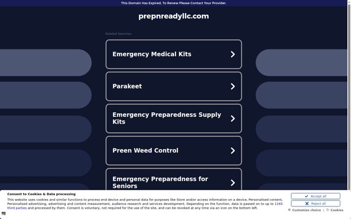 Kuvakaappaus sivustosta prepnreadyllc.com