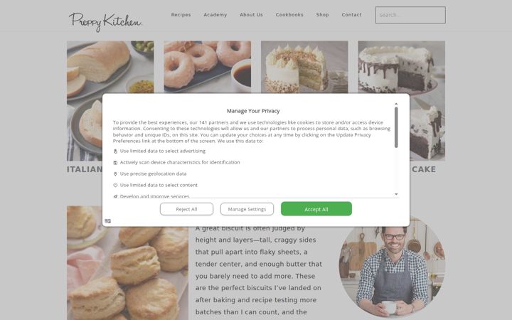 Screenshot του preppykitchen.com