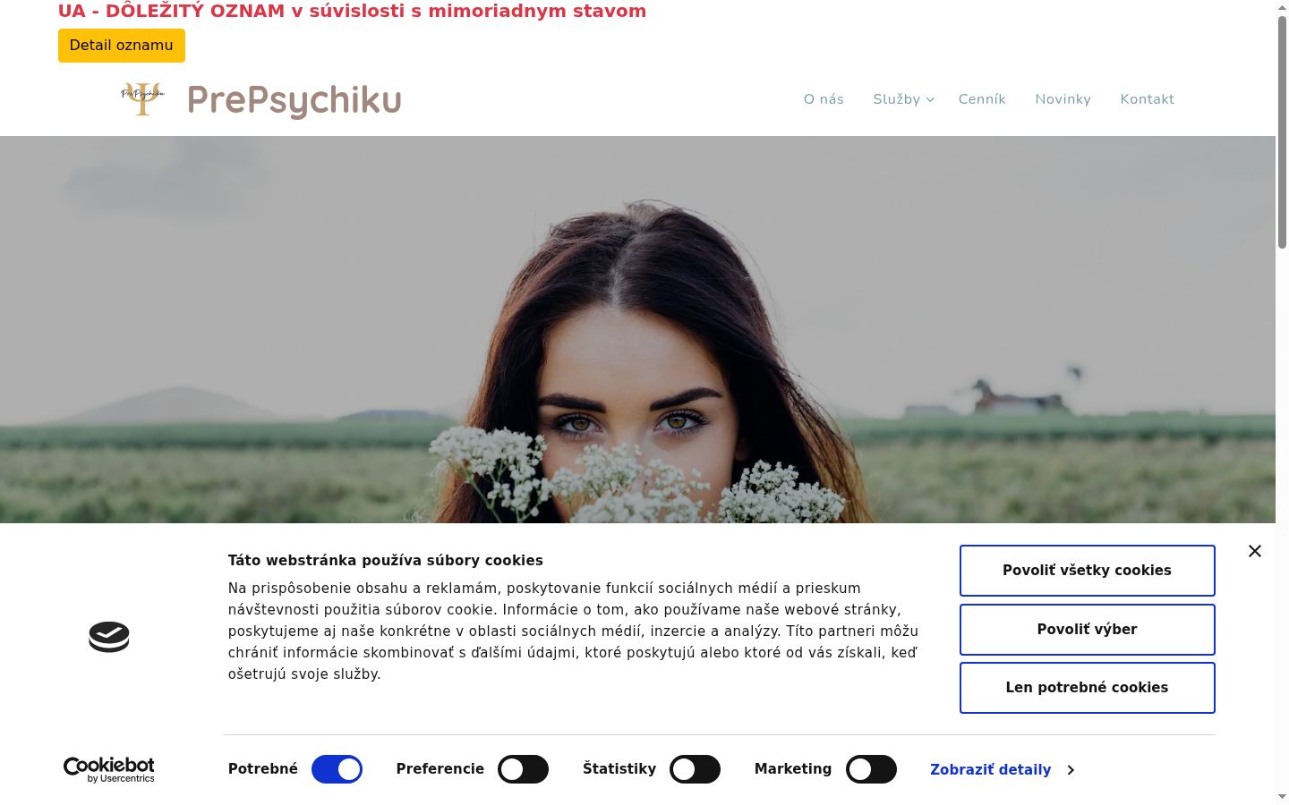 Screenshot van de toestemmingsbanner zoals getoond vóór enige interactie