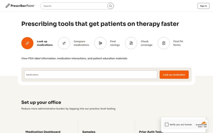 Screenshot of prescriberpoint.com