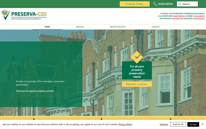 Screenshot of preservacss.com