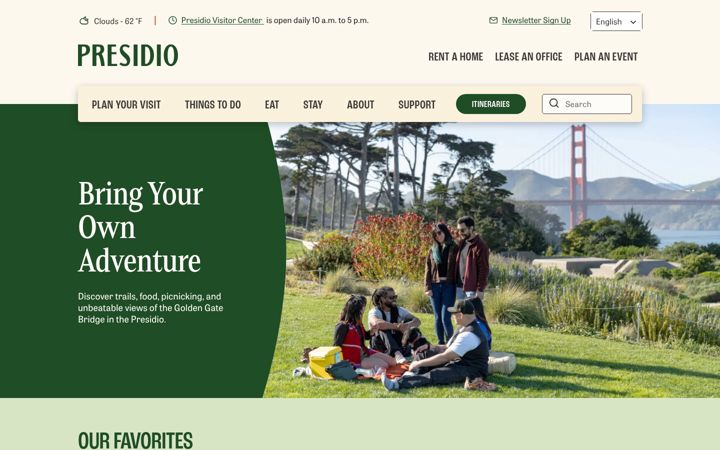 Screenshot of presidio.gov