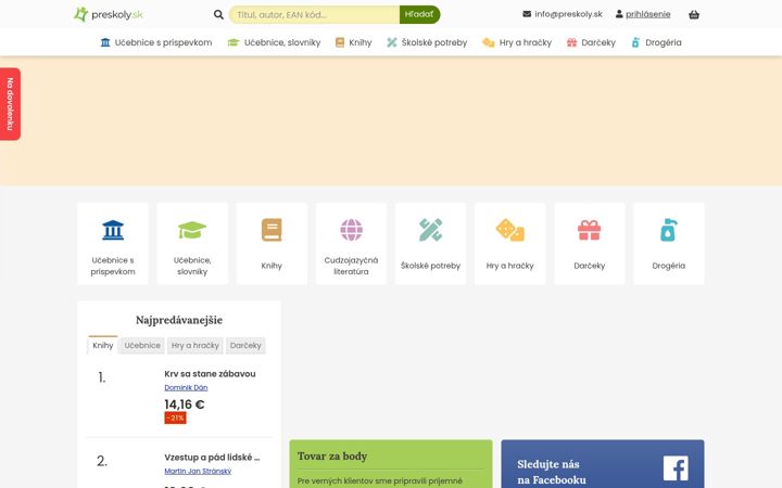 Screenshot of preskoly.sk
