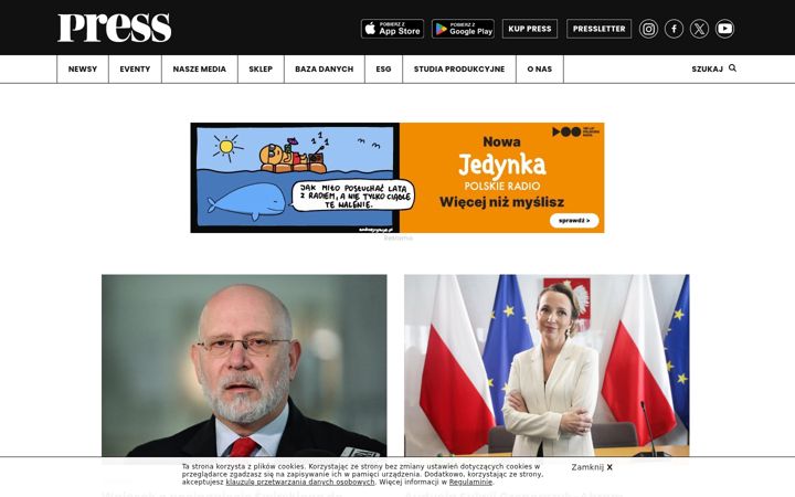 Screenshot of press.pl