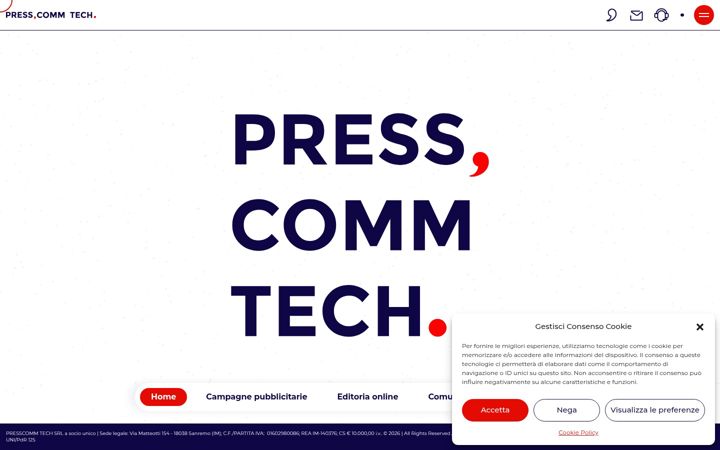 Screenshot of presscommtech.com