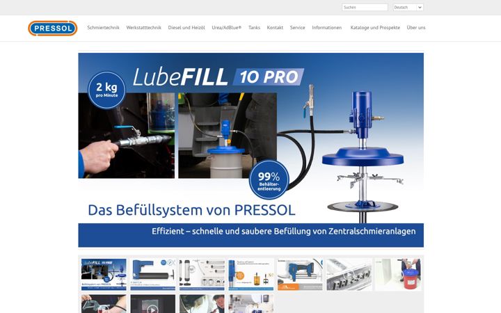 Skærmbillede af pressol.com