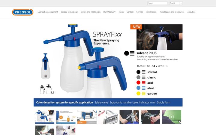 Screenshot of pressol.us