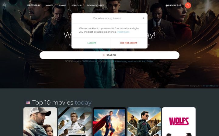 Screenshot of pressplay.app