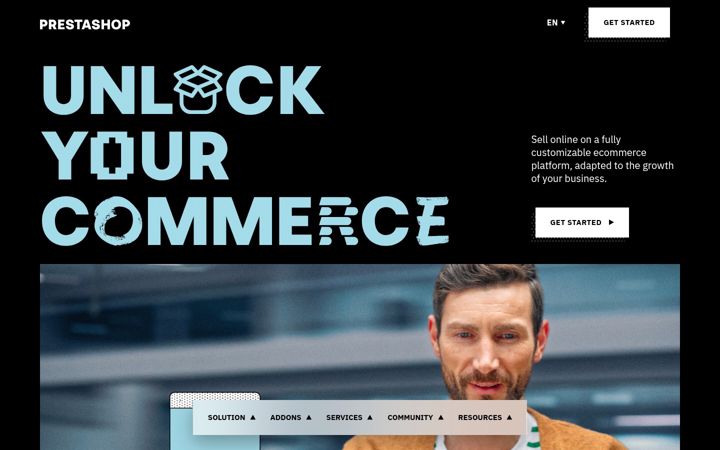 Ekraanipilt saidist prestashop.com