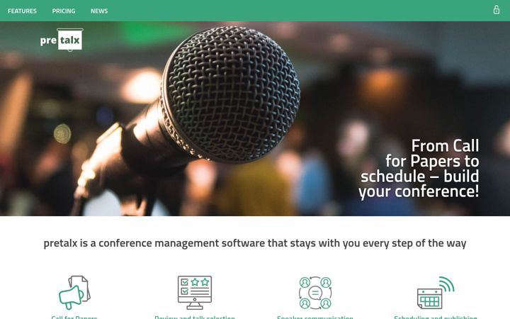 Screenshot of pretalx.com