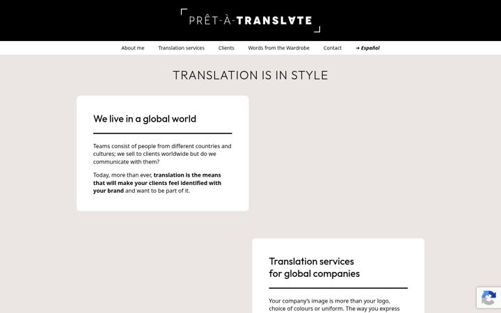 Screenshot of pretatranslate.com