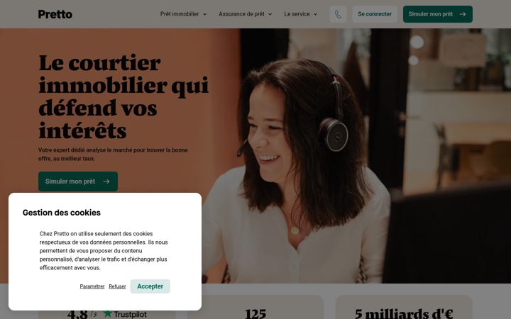Screenshot of pretto.fr