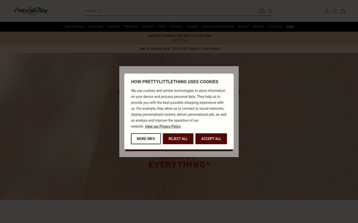 Skærmbillede af prettylittlething.com
