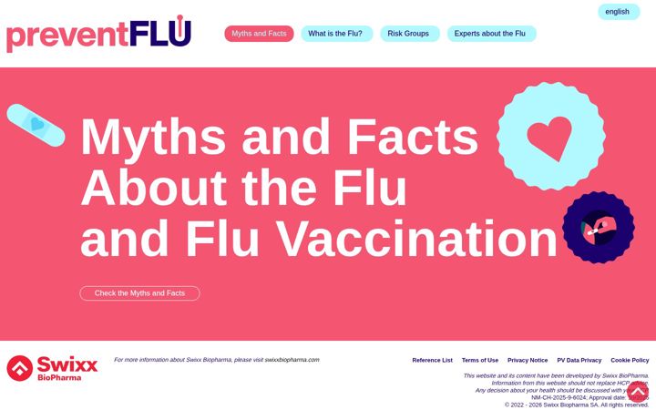 Kuvakaappaus sivustosta preventflu.info