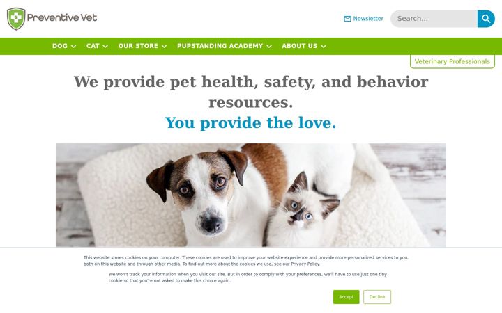 Screenshot of preventivevet.com