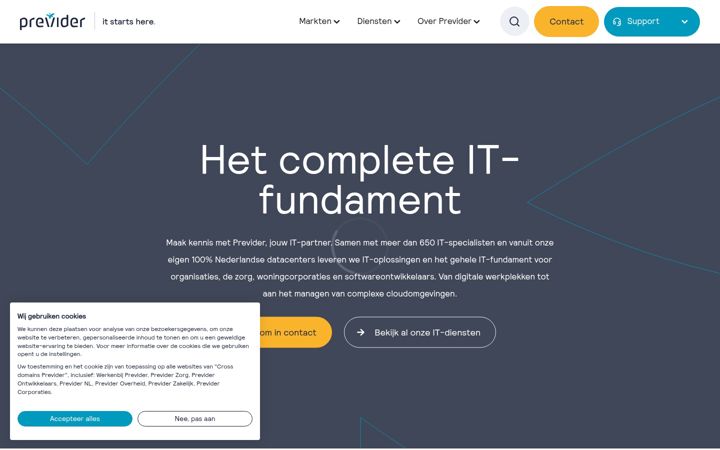 Screenshot of previder.nl
