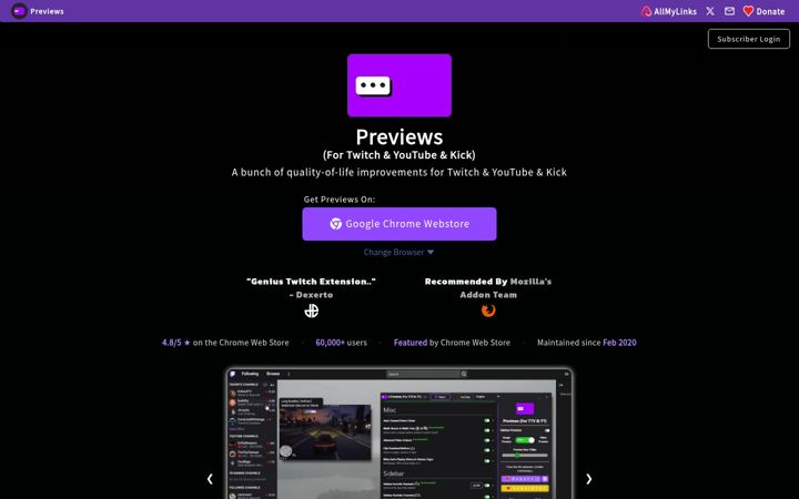 Screenshot of previews-app.com