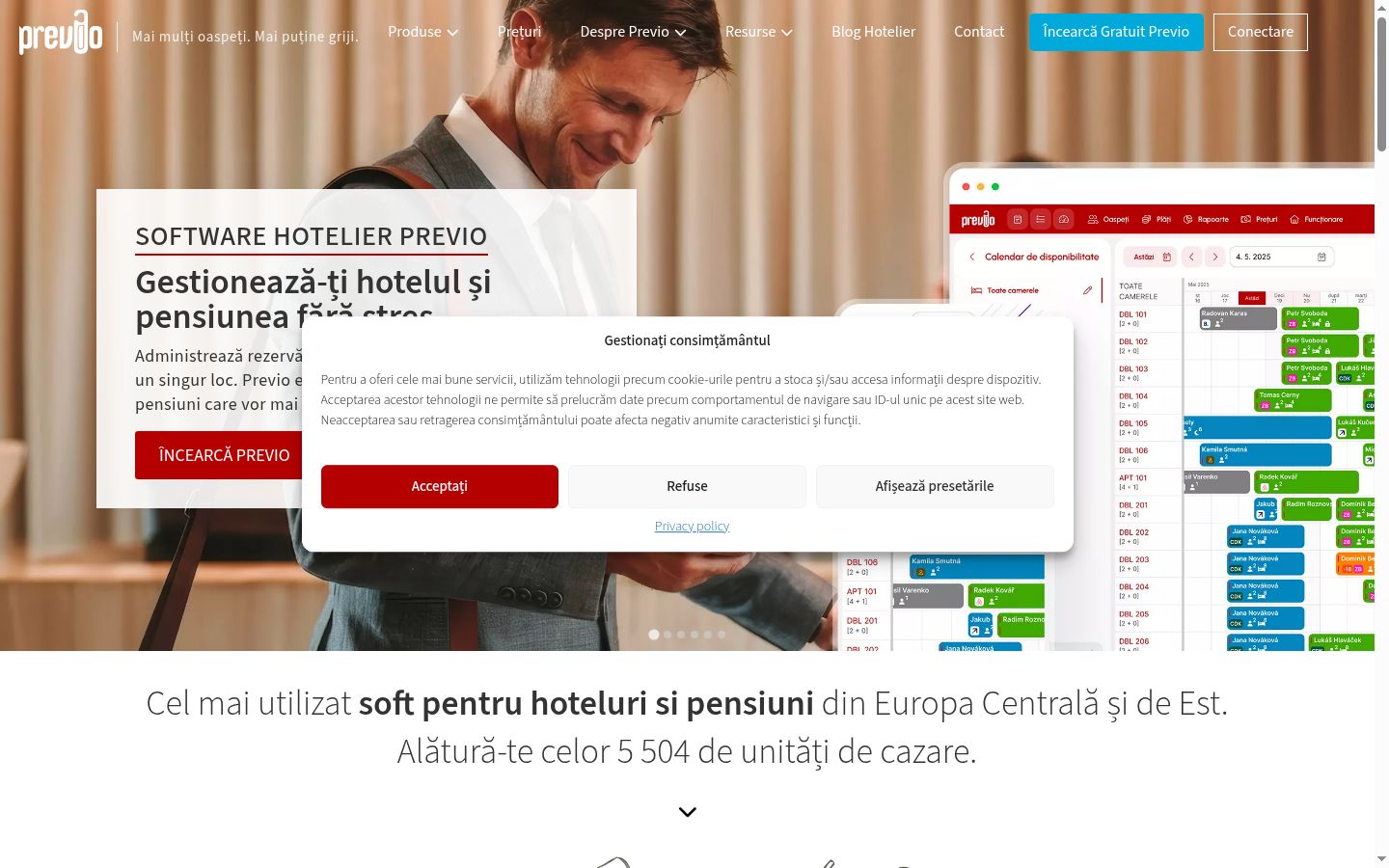 Capture d'écran de la bannière de consentement affichée avant toute interaction