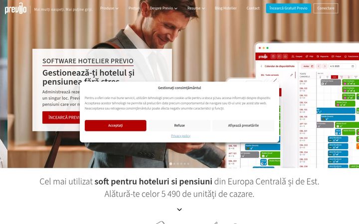 Screenshot of previo.ro