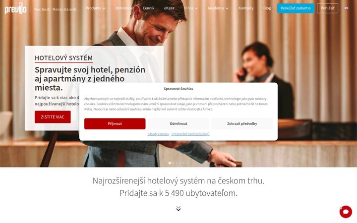 Screenshot of previo.sk