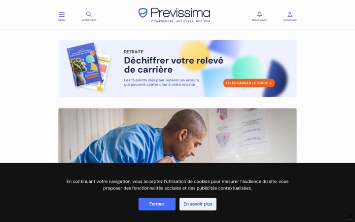 Screenshot of previssima.fr