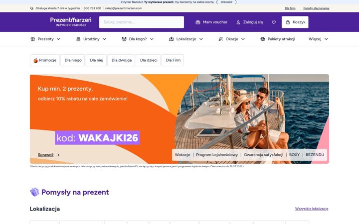 Screenshot of prezentmarzen.com