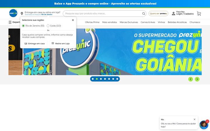 Screenshot of prezunic.com.br