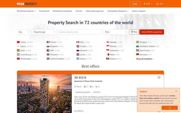 Screenshot of prianproperty.com