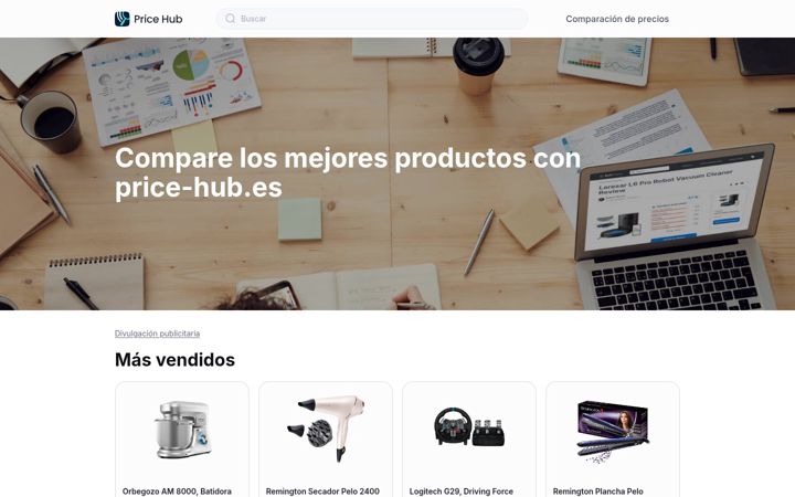 Screenshot von price-hub.es