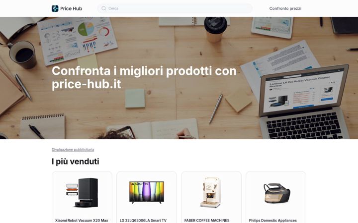 Captura de ecrã de price-hub.it