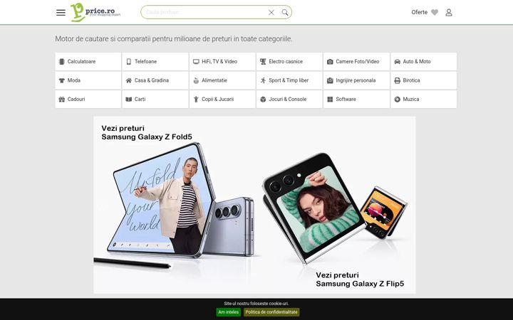Screenshot of price.ro