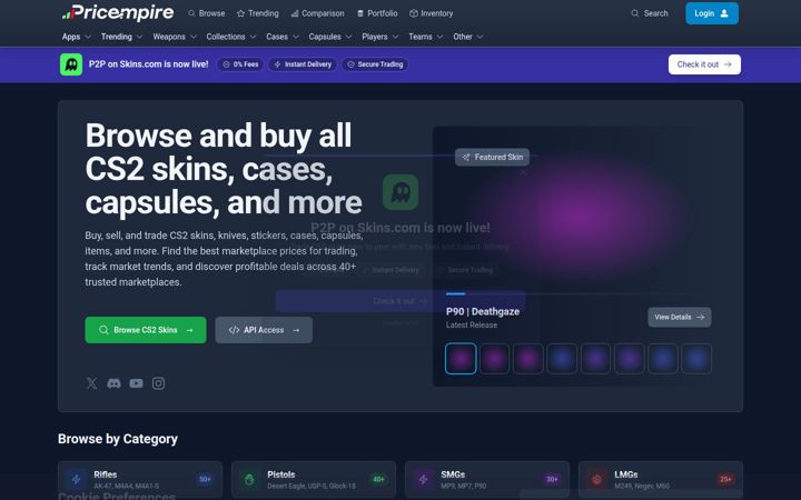 Screenshot of pricempire.com